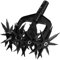 Rotary Cultivator Tool, 2-In-1 Garden Soil Scarifier Hand Held Garden Cultivator with Detachable Tines for Raised Bed, Flower Box, Shrubs