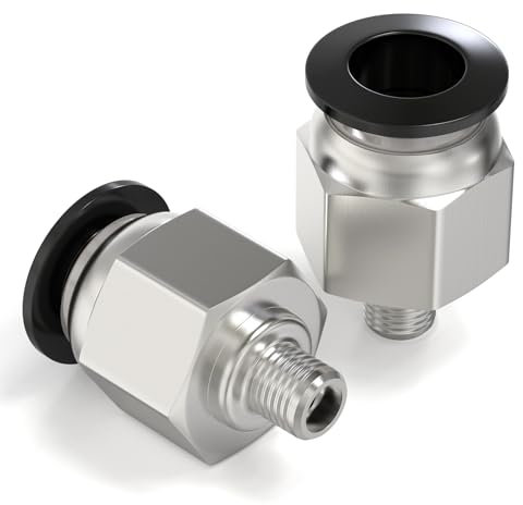 TAILONZ PNEUMATIC Racor recto macho de 4 mm de diámetro exterior x rosca M6 PC4-M6(paquete de 10)