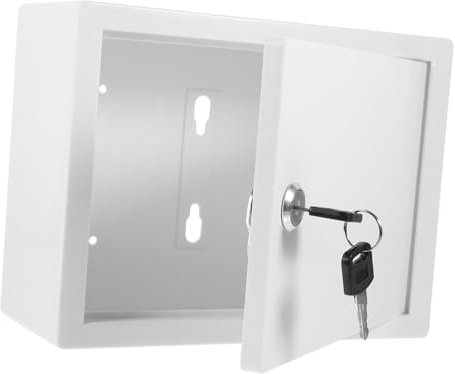 HOMSFOU Wandmontierter Briefkasten mit Schloss aus Strapazierfähigem Kunststoff Multifunktions-milchbox für Aufbewahrung von Post und Milchflaschen Langlebig und Platzsparend für Außenbereich