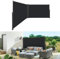 Kuro-sagol Doppelseitige Seitenmarkise Einziehbare Sichtschutz Markise Balkon Windschutz mit Griff wasserdichte UV-beständige Markise für Terrasse, Garten, Balkon und Pool(dunkelgrau,160x600cm)