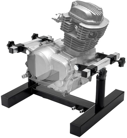 DETYI Heavy Duty Motorcycle Engine Stand, Adjustable Motorcycle Motor Stand for Car/Engine Repair, 1000 lb Capacity, Durable Steel Construction, Easy Assembly & 360° Rotation