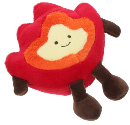 TOPPERFUN Plüschtier Cartoon Lagerfeuer Kissen Weich Gefüllt Spielzeug Dekoration Zuhause Wohnaccessoire Brennholz Thema Akzent Element Freude Lager Feuer Camping Spielzeit Zimmer