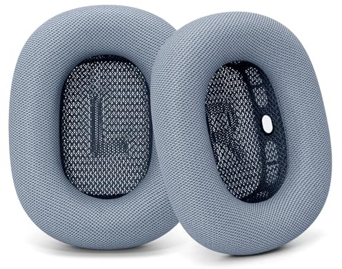 Ersatz-Ohrpolster für AirPods Max 2024, Ohrpolster für Apple Air Pods Max 2 Over-Ear-Kopfhörer mit schweißfestem Proteinleder (Hellblau)