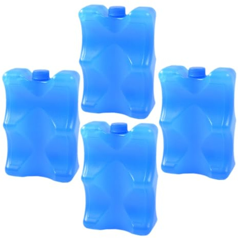Wiederverwendbare Kühlakkus für Muttermilch, 4 Stück, 350ml Blau | Kunststoff Ausführung, Hohe Isolierung, Kompakt Tragbar, für Lagerung und Lunch Cooler im Alltag