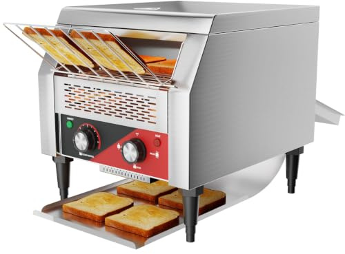 TAIMIKO Commercial Conveyor Toaster 300 Slices/H, Rotary Toasting Machine | Heavy Duty Stainless Steel ,for Cafe Hotel Restaurant Breakfast ,Automatic Conveyor, Adjustable Speed