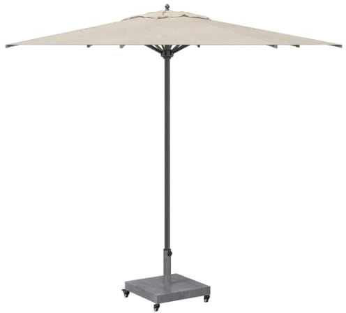 vidaXL Outdoor Umbrella Base Dark grey wood look 45 x 45 x 31.5 cm, Contemporary Garden and Terrace Umbrella Base, Outdoor Parasol Support for Stability, Patio Shade Holder, Modern Weight