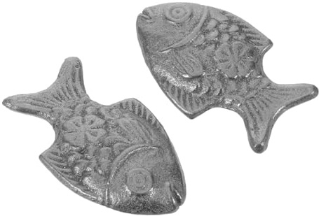 COLLBATH 2pcs Lucky Iron Fish for Cooking Fish-Shaped Tool for Enrichment and Deficiency Support for Athletes and Family Meals in Vegan Cooking