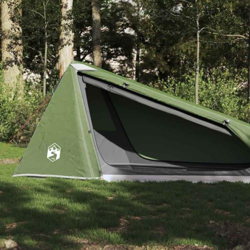 1-Personen Tunnelzelt Grün, Wasserdichtes Campingzelt mit Abnehmbarem Überzelt, 1,7 kg Leichtgewicht für Outdoor Reisen