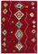 Hanse Home Mint Rugs Geometric Teppich Hochflor Wohnzimmer-Teppich Weich Flauschig Langflor Shaggy Flokati Boho Ethno-Design für Kinderzimmer Schlafzimmer Küche Flur Rot-Bunt 160x230 cm