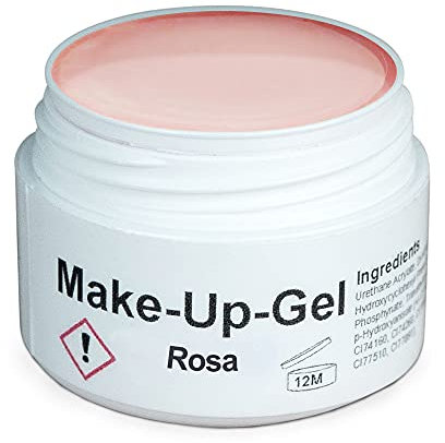 GS-Nails UV Make-Up Gel Camouflage für Nail-Art & Nagel-Design - 15 ml härtendes Cover-Gel - selbstglättendes Nagel-Gel - Rosa