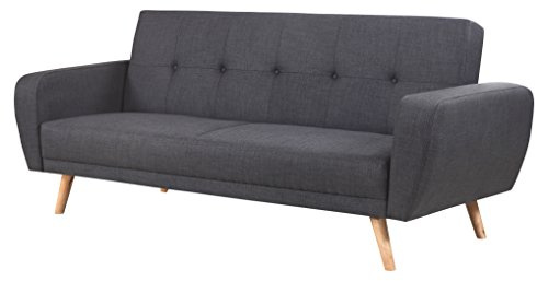 Birlea Furniture Farrow Large Sofa Bed Sofabed, Fabric, Grey