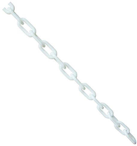 True Products 15m x 6mm Plastic Barrier Chain Link Safety Decorative Garden Fence - White