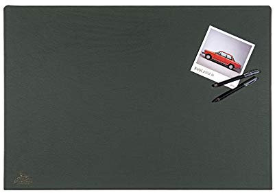Centaur - Hochwertige Leder Schreibtischunterlage mit 90° Kantenschutz - Flaschengrün 55x80 cm - ideal für Büro und Zuhause - Pflegeleichte Schreibunterlage -