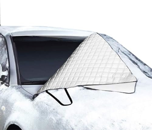 Towinle Frontscheibe Abdeckung Faltbare Auto Scheibenabdeckung Windschutzscheibe Magnet Winterabdeckung Frostabdeckung Schneeschutz Anti Frost, Staub, Sonne (183 * 116cm)