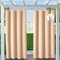 Clothink Outdoor Vorhänge Wasserfest Sonnenschutz Winddicht mit Klettband Oben für Terrasse Garten Balkon Familienhaushalte einfache Montage farbecht haltbar(132x245cm, 1 Stück, Beige)
