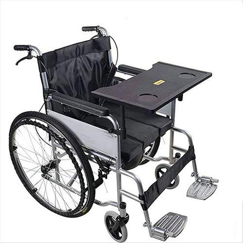 GHzzY Plateau pour Fauteuil Roulant - Bureau Amovible pour Fauteuil Roulant avec Porte-gobelet - Accessoires universels pour Table de Fauteuil Roulant pour Manger, Lire et se Reposer