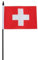 Bandera de Suiza que agita la mano (15,2 x 10,2 cm)