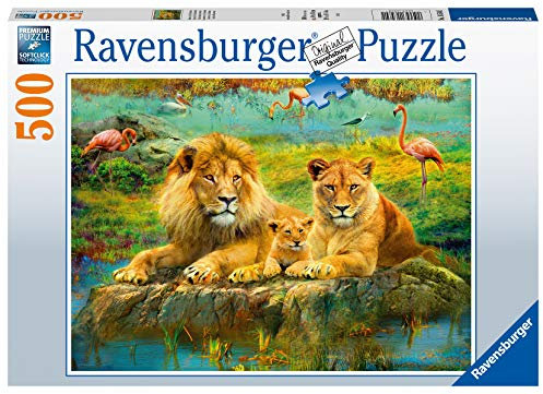 Ravensburger Puzzle 16584 - Löwen in der Savanne - 500 Teile Puzzle für Erwachsene und Kinder ab 10 Jahren, Puzzle mit Löwen-Motiv