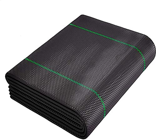 Namvo Membrana de control de malezas de 2 m x 5 m, membrana de malezas, resistente y gruesa para jardín, material de estera para paisajes comerciales, hortícolas, tela de control de malezas, cubierta