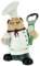 UDO Schmidt Deko Figur Koch mit Flaschenöffner Kochen Restaurant, 15 x 10 x 9 cm, Mehrfarbig