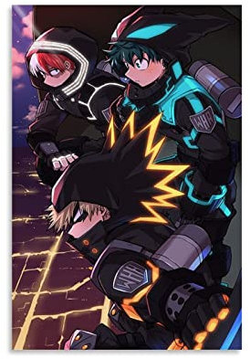 Anime Poster My Hero Academia Mha Poster Prints auf Leinwand Home Wall Decor Bild Print Modern Family Bedroom Decor Poster 30 x 45 cm