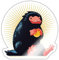 Spreadshirt Phantastische Tierwesen 3 Niffler Gold Sticker, max. 10x10 cm, 10 x 10 cm, Weiß glänzend