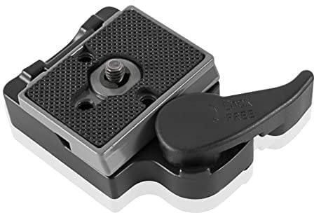 FAEFTY Quick Release Plate Clamp Compatible with Manfrotto 200PL-14, Quick Plate Clamp with 1/4-3/8 Screw for Camera