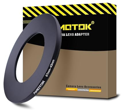 67mm Objektiv auf 43mm Kameraobjektiv-Adapter,67mm auf 43mm Filter-Step-Down-Ring-Adapterring,kompatibel mit Allen 43mm Filter-Zubehör.Hergestellt aus CNC-gefrästem(67-43mm)