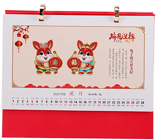 Jahr Des Hasen-tischkalenders Desktop-kalender Für Kaninchenjahre 2023 Jahrestischkalender Kalender 2023-2024 Tagesablauf Jahresablauf Eisen Büro Kleiner Tischkalender Haushalt