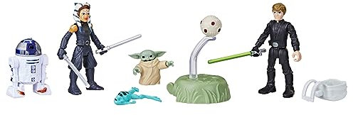 STAR WARS Mission Fleet, 2,5 Zoll Grogu Actionfiguren-Set mit 4 Figuren & 7 Zubehörteilen, Spielzeug für 4-jährige Jungen & Mädchen