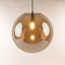 s.luce Orb Glaskugel Hängeleuchte Hängelampe Pendellampe Pendelleuchte Glaslampe, Farbe Schwarz/Amber, Größe Ø 30cm