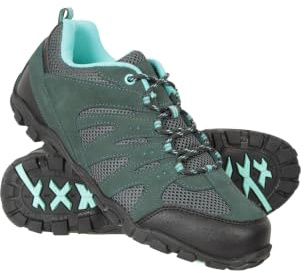 Mountain Warehouse Outdoor Womens Hiking Shoes - Suede & Mesh Upper, Mesh Lined Trainers - for Spring Summer, Hiking, Walking & Outdoors