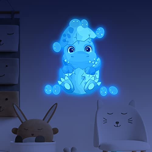 Wandtattoo Kinderzimmer Dinosaurier-Ei Leuchtsterne Kinderzimmer Wandsticker Wandsticker Kinderzimmer Glow in the Dark Wandtattoo Kinderzimmer Mädchen Junge für Wanddeko Geschenke 4 Stück