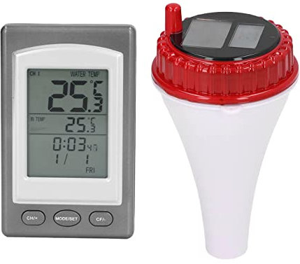 Thermomètre De Piscine Sans Fil Jauge De Température Numérique De L'eau Pour Piscine Capteur De Température De L'eau Flottant à énergie Solaire Avec écran LCD