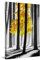 Startonight Impression sur Toile - Feuilles Jaunes Arbres Forêt Light Painting - Grande Tableau Decoration Murale Prêt à Accrocher Arbres Peinture Moderne 60 x 90 cm Idée Cadeau Élégante et Originale