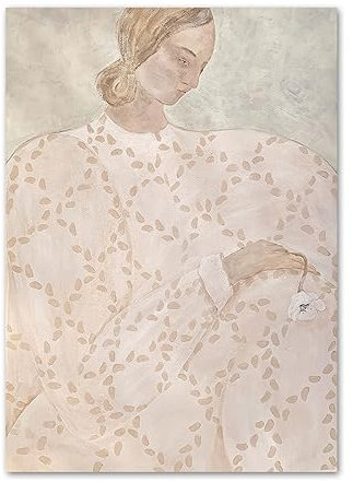 LVTFCO Sofia Lind Poster und Drucke, gestreifte Pyjamas, Mädchen, Leinwand, Wandkunst, Sofia Lind Gemälde, Sofia Lind Bild für Zuhause, Wanddekoration, 50 x 70 cm x 1, ohne Rahmen