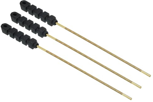 PATIKIL Lima per Affilare Catene Motosega, 3 Pezzi da 5/32 Pollici (4,0 Mm), Lima per Affilare la Catena Tonda con Manico in Plastica per Motosega, Colore Nero Oro