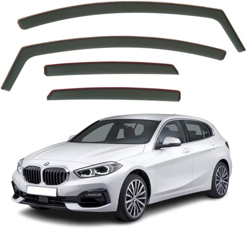 AirFlux 4 Stück Windabweiser kompatibel mit BMW 1er F40 5-Türer Schrägheck 2020 2021 2022 2023 2024 2025 Modelle.