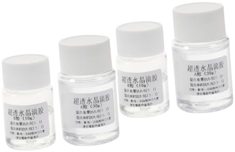 Healeved 4 Sets Craft Glue Epoxy Resin Glue for Jewelry Making Mouldable Glue for Diy 2 Part Epoxy Resin Kit