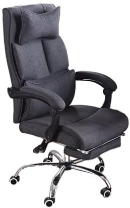 Bürostuhl Einfacher und moderner Computerstuhl, Bürostuhl zum Mittagessen, komfortabel und ergonomisch sitzender Drehstuhl (Color : Grey)