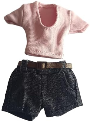 Baoblaze 1/12 Weibliche Figur Kleidung Puppe Kleidung mit Gürtel Handgemachte Kinder Erwachsene Geschenke Action Figur Kleidung für 6 zoll action Figur, Stil b