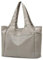 CCAIPU Tasche Damen Shopper große Wasserdicht Handtasche Schultertasche mit Reißverschluss Shopping Beuteltasche Tote Bag für Reisen Yoga Sport täglich (Grau)