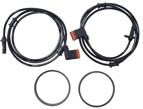 ABS Sensor Raddrehzahl Fühler ABS Ring Raddrehzahlsensor Radsensor Sensorring Impulsgeber Drehzahlgeber ABS-Ring Drehzahlfühler Drehzahlregler hinten links und rechts für E Klasse W211 S211 2002-2009
