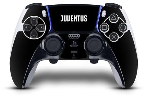 Head Case Designs Offizielle Juventus Football Club Logo Muster Kunst Vinyl Haut Gaming Aufkleber Abziehbild Abdeckung kompatibel mit Sony Playstation 5 PS5 DualSense Edge Controller