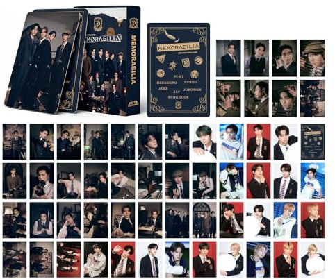 Enhypen Lomo Cards Fotokarten-Set, Erinnerungsalbum, Engene-Fans, Geschenk für Party-Dekorationen, 55 Stück
