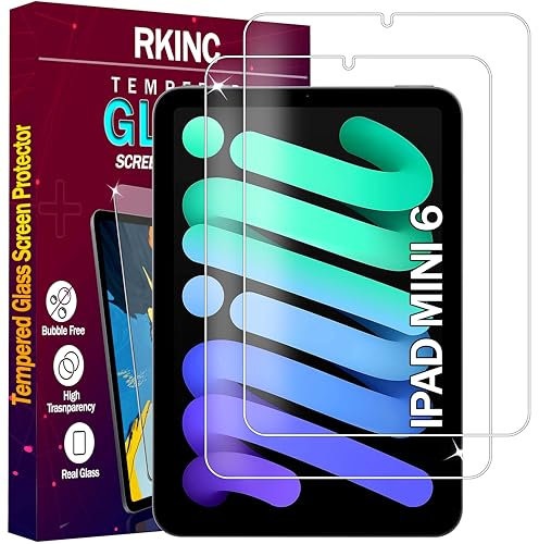 RKINC Pellicola Prottetiva [2 Pezzi] per iPad mini 6 (8,3 Pollici, Modell 2021, 6.Generation), Vetro Temperato salvaschermo Durezza 9H, 0,33mm Trasparente [antigraffio][senza bolle][garanzia a vita]