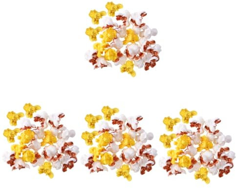 TOYANDONA Sets Mini Popcorn Accessory Artificial Popcorn Figurine Diy Craft Project for Families Friends Pcs