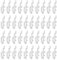 sourcing map Lot de 100 crochets d'étagère style J en plastique de 3,5 cm pour panneau perforé - Support mural pour établi, garage, cuisine, magasin, blanc
