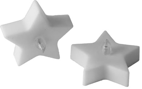 KIMODO 12pcs Flickering Flameless LED Star Tealight Plastic Indoor LED Candle Lamp Decor Decorations Battery Powered Candles Warm