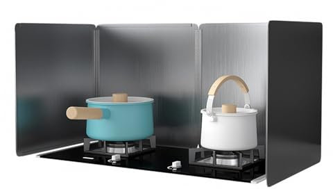 Faltbarer Spritzschutz Wand 4 Seitiger, Küchen-und Herdschutz Herd-Spritzschutz Spritzschutz Für Küche, Mit Antihaftbeschichtung Herdschutz Spritzplatte, Rostfreie Stähle, Für Kochen Braten Herd(45x45